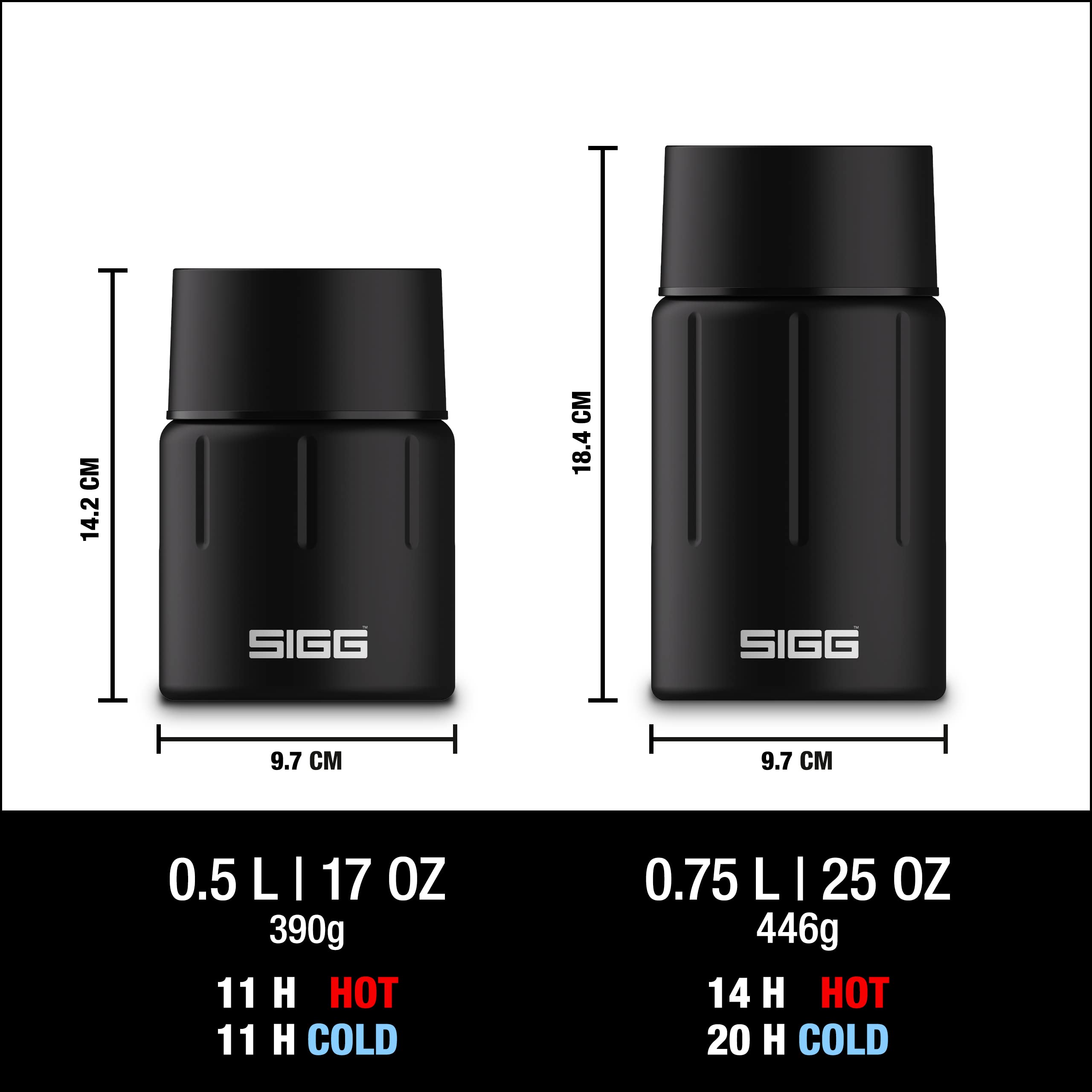 Amazon.com: Sigg - Insulated Food Container - Black Food Jar Brush